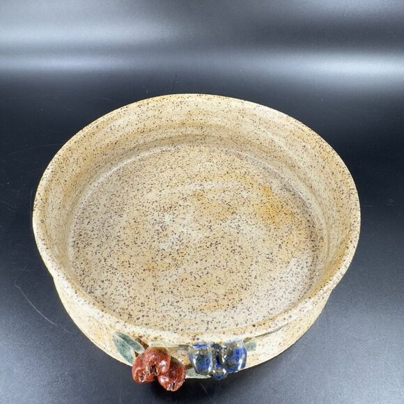 2015 Peastly Pottery Hand Made Pottery Dish Bowl Stoneware Speckled With Berries - Picture 15 of 15